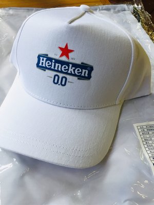 全新 Heineken00 海尼根 00無酒精 白色棒球帽 活動贈品