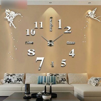 DIY 鏡面壁貼時鐘 壓克力壁貼時鐘 壁鐘 掛鐘 復古時鐘 木質時鐘 造型壁鐘《 閨蜜派》