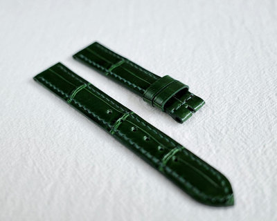 【叁·時貳更】中古 古董錶 墨綠色鱷魚皮 錶帶定制