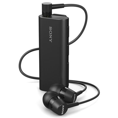 SONY 藍芽耳機 FM NFC MP3 快速配對 OLED面板 立體聲 領夾式 黑色 (SBH56 )