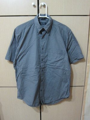 衣市藍~NAUTICA 短袖襯衫 (S~鐵灰~) (220824)