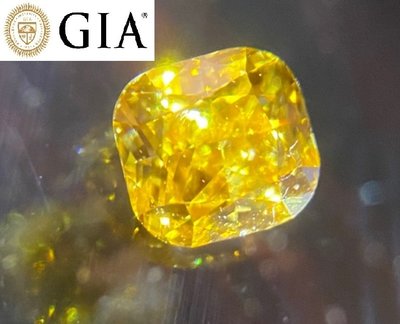 【台北周先生】天然Fancy intense黃色鑽石 0.39克拉 Even分佈 濃郁超閃 送GIA證書dai