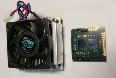Intel i5-520m 含散熱片 cooler master 風扇 收集用 買一送一 共兩顆 i5 CPU