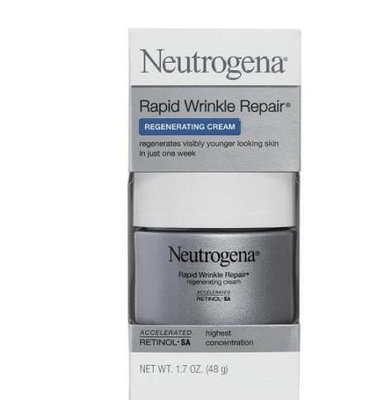 Neutrogena 露得清 A醇無香再生霜 抗皺臉部和頸部霜 無香味保濕霜 日霜 晚霜48.2克