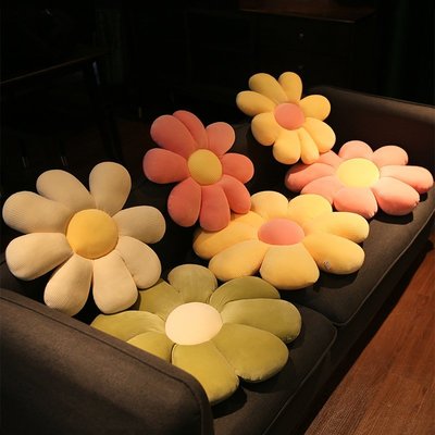 現貨熱銷-網紅小雛菊太陽花朵抱枕靠墊沙發北歐風ins靠枕飄窗可愛床頭裝飾
