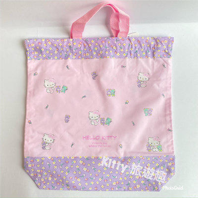 [Kitty 旅遊趣] Hello Kitty 縮口提袋 凱蒂貓 手提袋 束口袋 帕恰狗