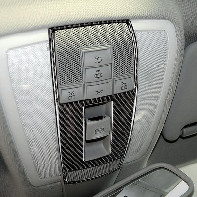 【熱賣精選】真卡夢改裝賓士Benz W204/W212 C級E級碳纖維車內閱讀燈裝飾框汽車配件改裝件