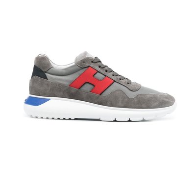 [全新真品代購-S/S23 SALE!] HOGAN 灰色 紅H 休閒鞋 / 運動鞋 (INTERACTIVE)