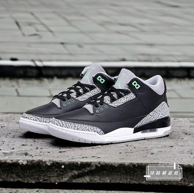 球鞋補習班 NIKE AIR JORDAN 3 RETRO GREEN GLOW 黑綠 爆裂紋 男 綠光 CT8532-031