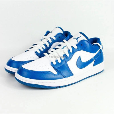 【明朝運動館】Nike Air jordan 1 Low Marina Blue 白藍 休閒鞋 籃球鞋 DC0774-114耐吉 愛迪達