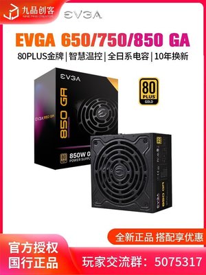 熱銷 現貨 EVGA/艾維克 750GA 1000G5 850 650W金牌全模組靜音電源臺式電腦