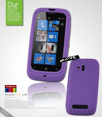 【Seepoo總代】出清特價 Nokia Lumia 610 超軟Q 矽膠套 保護套 手機殼 手機套 紫色