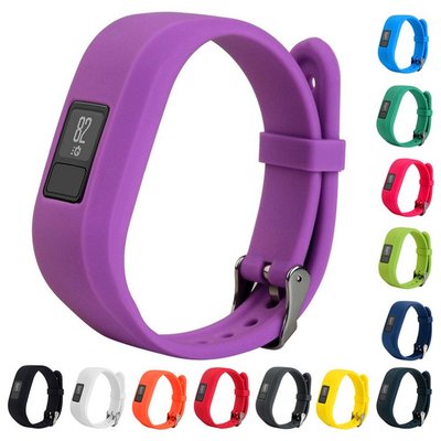 丁丁 佳明 Garmin Vivofit 3 霓虹多彩光面智能手環一體扣矽膠錶帶 vivofit3 佩戴舒適 替換腕帶