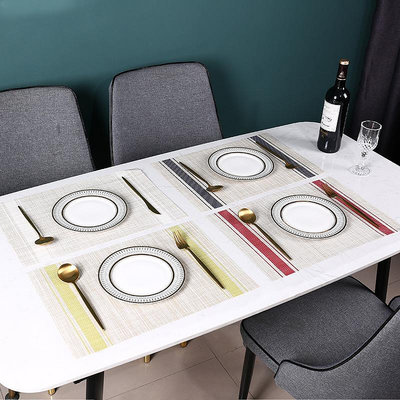 簡約餐墊PVC防滑隔熱歐式餐桌墊環保盤碗碟輕奢西餐餐具墊
