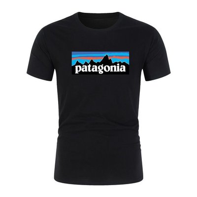現貨-Patagonia 短袖T恤男 外貿男裝 戶外  夏季新品圓領印花簡約