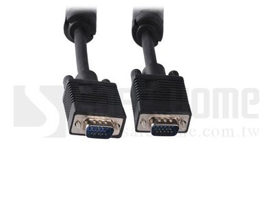 SAFEHOME VGA 15PIN 抗噪磁環設計 螢幕連接線/延長線 公對公 5M CC0103