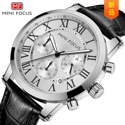 現貨男士手錶腕錶MINI FOCUS品牌手錶 男錶夜光防水錶帶休閑男手錶0415G