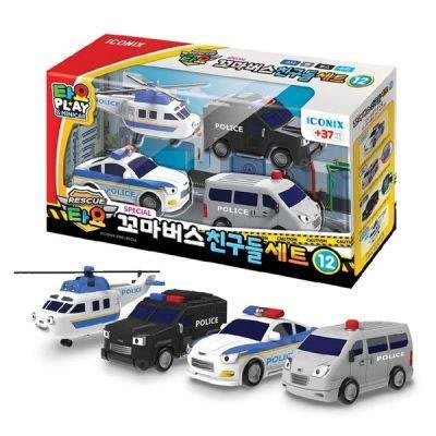 可超商🇰🇷韓國境內版 小巴士 tayo 好朋友們 特殊警備車 警用 直升機 鎮暴車 警車 四件組 套組 玩具遊戲組