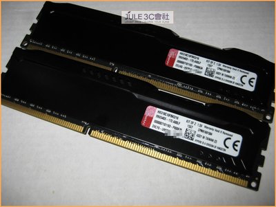 JULE 3C會社-金士頓 HyperX FURY DDR3 1866 8G X2 共 16GB 酷炫黑/雙面 記憶體