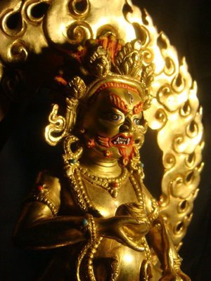佛教 藏傳佛教 佛像 財神 黑財神 尼泊爾 全鎏金