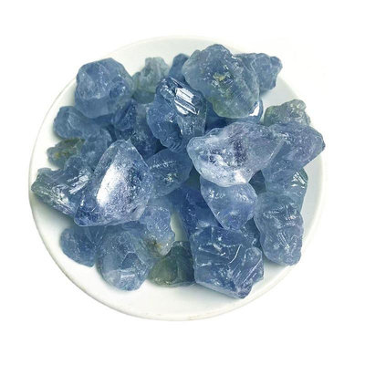 天然天青石原石礦物標本天然藍晶石碎石水晶工藝品家居裝飾