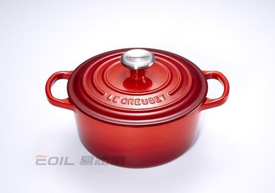 【易油網】【缺貨】Le Creuset 圓型鑄鐵鍋 28cm 藍/黑/橘/粉/綠/紅色/黃 新款LC鍋 琺瑯鍋