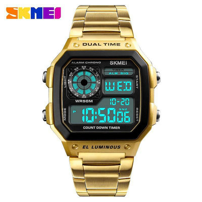 時刻美 SKMEI 1335 當日發貨 SKMEI 方形電子錶 復古 運動錶 50防水電子錶 學生錶 潛水錶 手錶 男錶