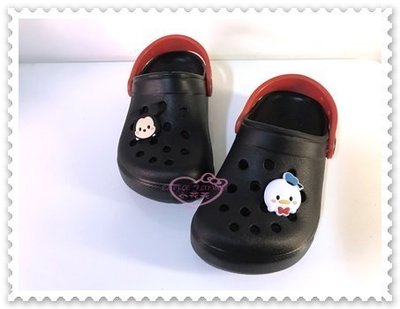 ♥小公主日本精品♥《Disney》迪士尼 米奇唐老鴨 童花園鞋 布希鞋 童拖鞋 台灣製 黑色 (預購)