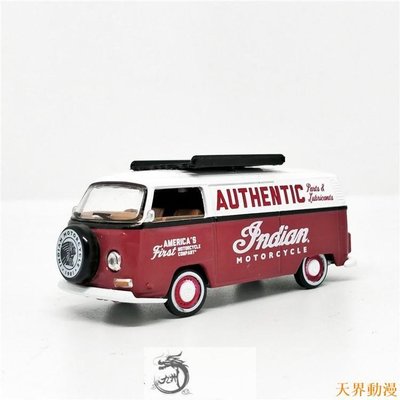 Greenlight 1:64仿真合金模型車散貨 1972福斯 T2 迷你面包車紅白半米潮殼直購