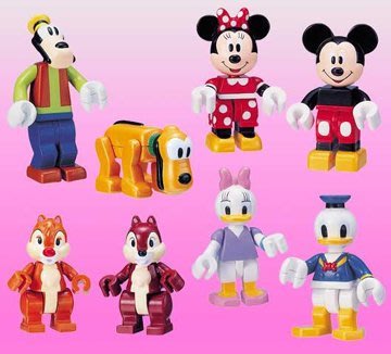 絕版收藏 Yujin 轉蛋 迪士尼 Disney 奇奇蒂蒂 米老鼠家族 米奇 米妮 高飛 唐老鴨 積木 全8種