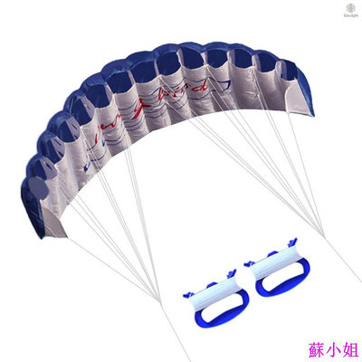 1.4m 多彩雙飛線翼風箏特技動力風箏軟巨型飛行風箏運動沙灘風箏