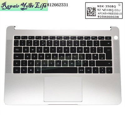 電腦零件適用 華為 MagicBook KPL-W00/W19 VLT-W50/W60 鍵盤 C殼背光UK筆電配件