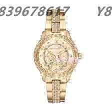 美國代購Michael Kors MK6613金色時尚羅馬三眼計時手錶 時尚手錶 腕錶 歐美時尚