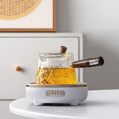 茶具 茶杯 陶瓷杯 馬克杯 日式玻璃茶壺小型圍爐煮茶壺耐高溫加厚大容量泡茶壺沖茶器側把