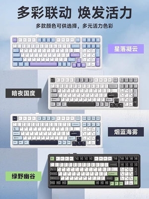 鍵盤 【現貨】狼蛛F99客制化機械鍵盤gasket結構全鍵熱插拔三模
