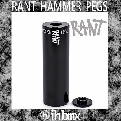 [I.H BMX] RANT HAMMER PEGS 金屬火箭炮 成對出售 DH/極限單車/街道車/腳踏車/單速車
