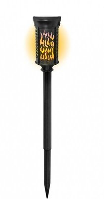 KINYO 太陽能仿真火把庭園燈 GL-6031 太陽能充電 多LED 黃光 自動點亮 亮燈時間8小時-［便利網］