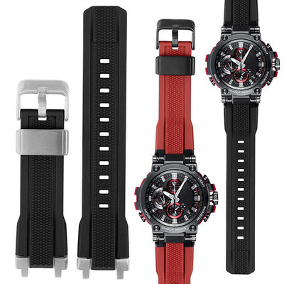 代用錶帶 代用G-SHOCK卡西歐手錶錶帶MTG-B1000/G1000硅膠橡膠帶手錶配件