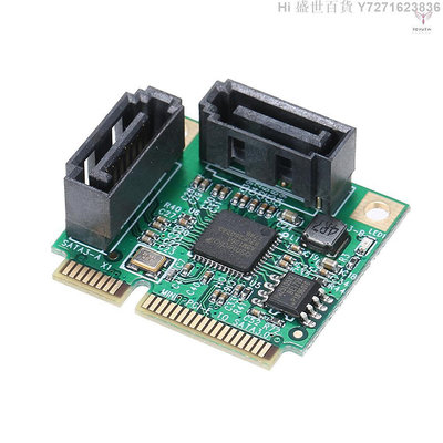 Hi 盛世百貨 Mini PCI-E 轉 2 端口 SATA3 轉接卡 SATA3.0 擴展卡 迷你尺寸 高速傳輸 廣泛兼容性