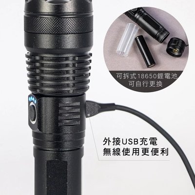 【KINYO】充電式P50高亮度手電筒 (LED-6246)