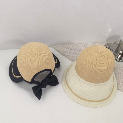 帽子太陽帽子女款2023新款夏季遮陽編織草帽時尚大帽檐遮臉薄款漁夫帽