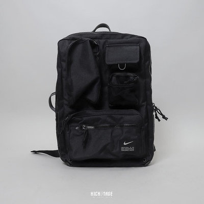 NIKE UTILITY ELITE BACKPACK 黑色 氣墊 多夾層 全開 兩用 後背包【CK2656-010】