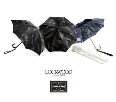 超限定 ** Porter x Lockwood **聯名款 英國製 迷彩 吉田包 80周年 雨傘 陽傘 長傘 紳士傘