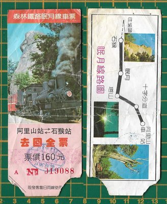 早期森林鐵路眠月線車票~去回車票((2105-)