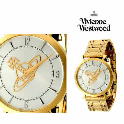 Vivienne Westwood ►經典土星ORB (金色×白色) 手錶 中性錶｜100%全新正品｜日本限定!