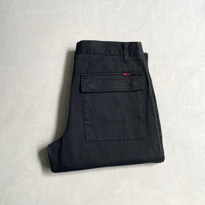 美國經典 Hanes Cotton 4PK Pants 全新品 碳黑色 純棉斜紋布 四口袋休閒褲 工作褲 vintage