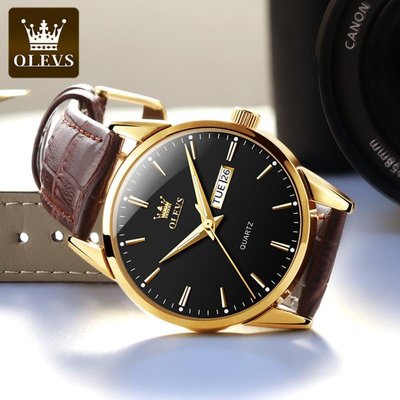 女士手錶OLEVS brand double calendar New Arrivals quartz couple Watch