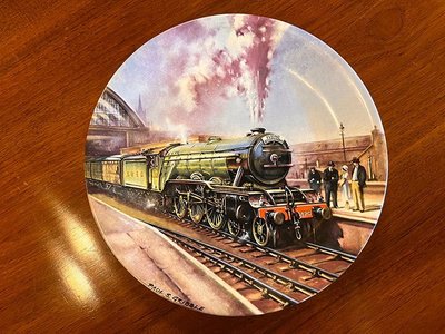 英國DAVENPORT 飛行的蘇格蘭人蒸汽火車 限量版收藏盤 『品項完美』#821177