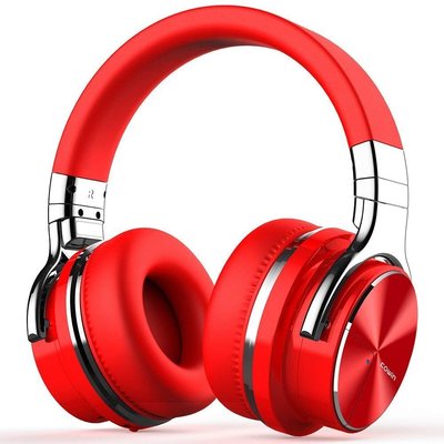 『東西賣客』【預購2週內到】日本COWIN E7 PRO密閉型/高音質/舒適聽力設計 耳罩式耳機(紅色款) 哀鳳/安卓