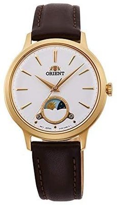日本正版 Orient 東方 SUN&amp;MOON RN-KB0003S 女錶 手錶 皮革錶帶 日本代購